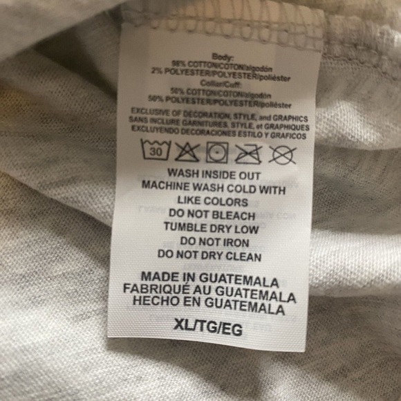 NHL Columbus Blue Jackets Ringer Tee Men’s XL Distressed Logo Heather Gray NWT - Picture 5 of 9